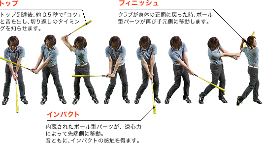 Bescon ゴルフスイングトレーニングバット実践